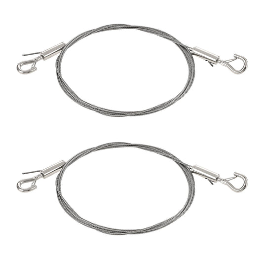 Sibba Picture Hanging Wire 2 Pcs Lighting Suspension Kit Ceiling Adjustable Heavy Duty Hanger Hooks Mirror Frame Loops Clip Stainless Steel Pegging Rope for Hardware Light Lamp Billboards Basket