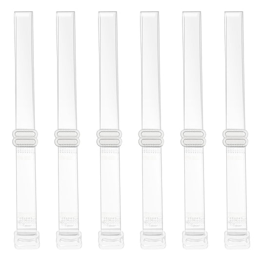 Bra Strap Holders 6 PCS Slipping Extender Hook Plus Size Clips Hide Extensions Decorative Back Extension Clasp Keep In Place Set Adjustment Clear Silicone Anti-Slip Shoulder Lingerie