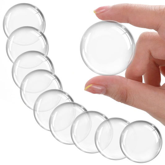 Sibba Door Stopper Wall Protector for Home Office, 12Pcs 2" Clear Rubber Door Knob Round Wall Shield Cushion, Self Adhesive Rubber Wall Protectors Silencer from Door Knobs, Door Handle Bumper