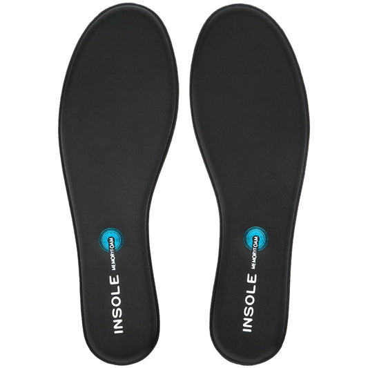 COMNICO 1Pair Memory Foam Insoles, Breathable Comfort Inserts Replacement Sneaker Inserts Shock Absorption Insoles for Men Women Sports Shoes Boots Foot Pain Relief (S)