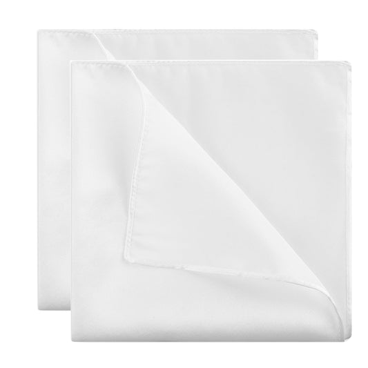 2pcs Men's Handkerchiefs Selected Soft White Hankie Suit Solid Pocket Squares Towel Premium Gents Hankies for Women Men Workout Father's Day Christmas Party Gifts