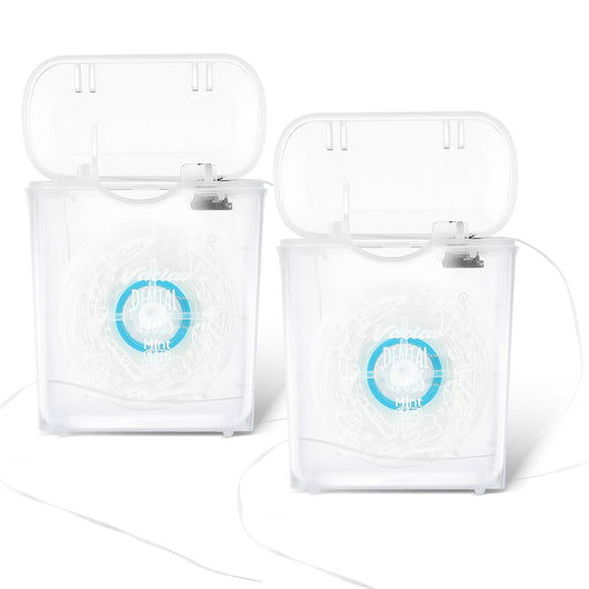 Sibba Floss Picks Toothpaste Braces 2 Rolls Expanding Reach Cavity Heal Tooth Remineralizing Powder Dispenser Refill Flossers Tongues Dental String Teeth Threader Gum Oral Care Clean Fresh Flavor
