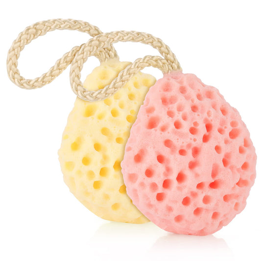 Sibba 2 Pack Bath Sponge, Sponges Loofah Body Scrubber Reusable Exfoliating Bath Sponge Honeycomb Body Sponges for Shower
