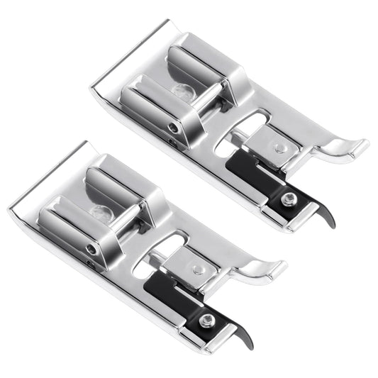 COMNICO Overcasting Presser Foot, 2 Pcs Snap On Distinctive Overlock Overcast Presser Foot Sewing Accessories Straight Stitch Foot Suitable for all kinds of Domestic Sewing Machines