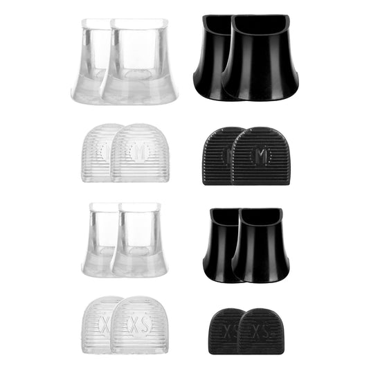 Sibba Heel Protectors Sole for Shoes Rubber Covers Cushions Cups Repair Kit Bottom Heels Clip Quick Fix Boot Replacement Cap to Weddings Outdoor Garden Party 4 Sizes XS,S,M,L (8 Pairs Multi-color)