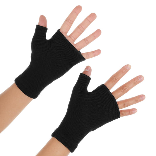 Sibba Wrist Compression Strap Sport Hand Wrist Brace Elastic Wraps Gloves Comfortable Wrist Wraps Hand Supports Tool Fit Women, Men, Fitness, Weightlifting, Exercise, Pain Relief (Black)