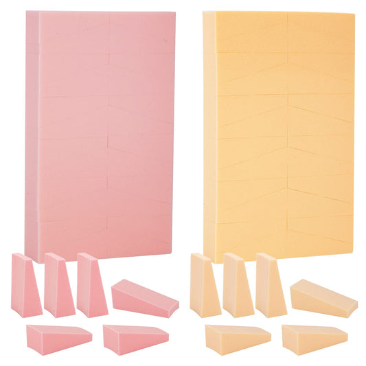 Sibba 48 Pieces Powder Puffs Small Makeup Sponge Blending Blender Wedge Shape Foundation Applicator Kit Reusable Non-latex Face Cleaner Cosmetic Sponges for Face Cream/Nails