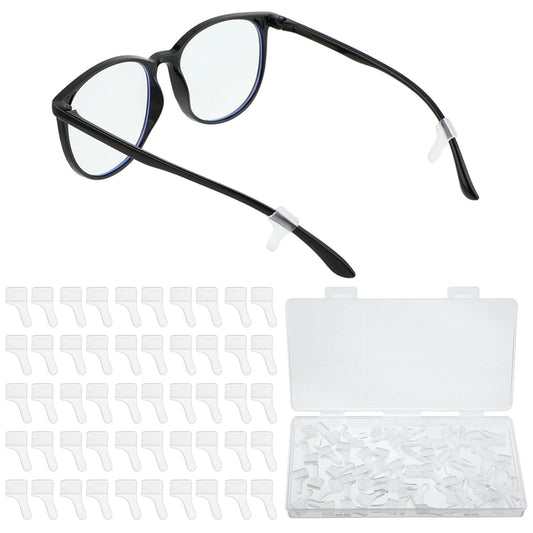 25 Pairs Eleglass Ear Grip, Anti-Slip Ear Hooks Holder Eyeglasses Stoppers Temple Tips Sleeve Retainer Eyeware Retainers, Silicone Ear Hook for Eyeglasses, Sunglasses, Reading Glasses