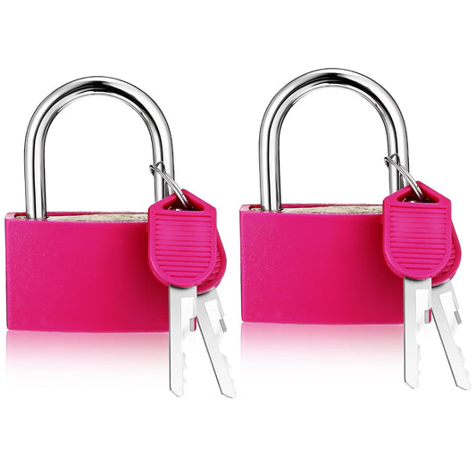 Wanmu 2Pack Aluminum Locker Lock with Key, Large Pad Lock with 1.6inch Wide Lock Body, Waterproof Padlocks for Gym Locker, Shed, Gate, and Storage Unit