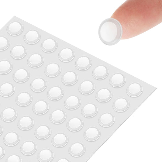 Sibba Cabinet Door Bumpers 164 Pcs Silicone Rubber Bumpers Circular Dots Self Adhesive Pads Clear Sound Dampening Bumpers Sticky Furniture Pads for Drawers Boards Picture Frames