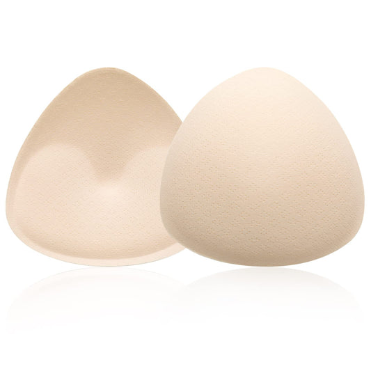 WLLHYF 1 Pairs Triangle Bra Pads Inserts, Breathable Bra Inserts Skin Color Removable Breast Padding Soft and Comfortable Breast Enhancers Bra Pads for Women Girls Bra Any Cup Cover