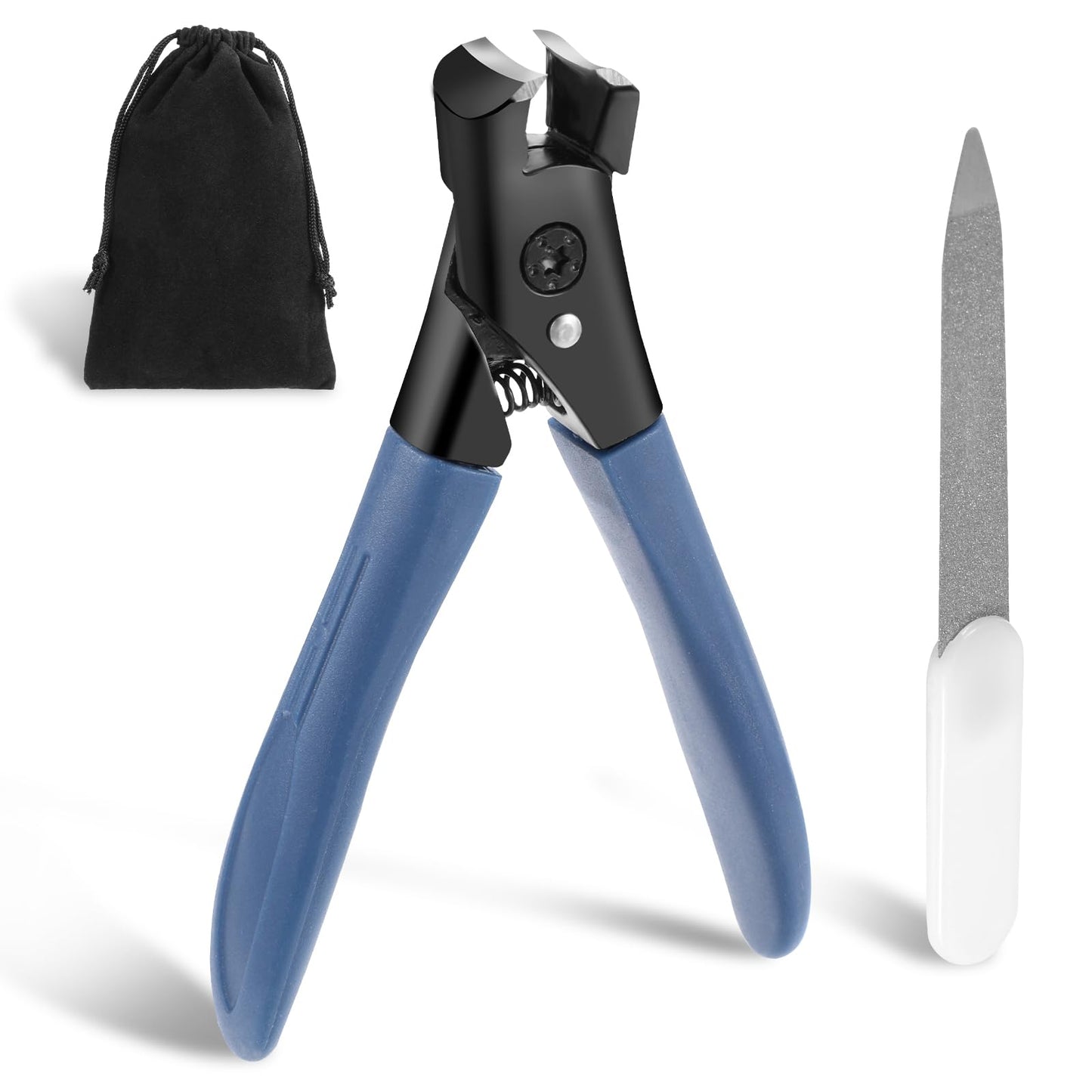 2 Pcs Nail Clippers for Men, Toenail Clippers for Seniors Thick Toenails, Large Wide Jaw Opening Toe Nail Clippers with Nail File Long Handle for Tough Nails Seniors Adult