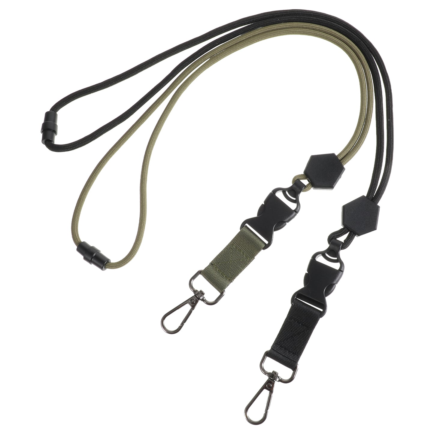 Sibba 2 Pack Heavy Duty Lanyard Badge Holders Round Cord with Safety Breakaway Buckle Detachable Keychain Metal Hook Cute Neck Lanyards for ID Card Keys Phone Wallet Whistle