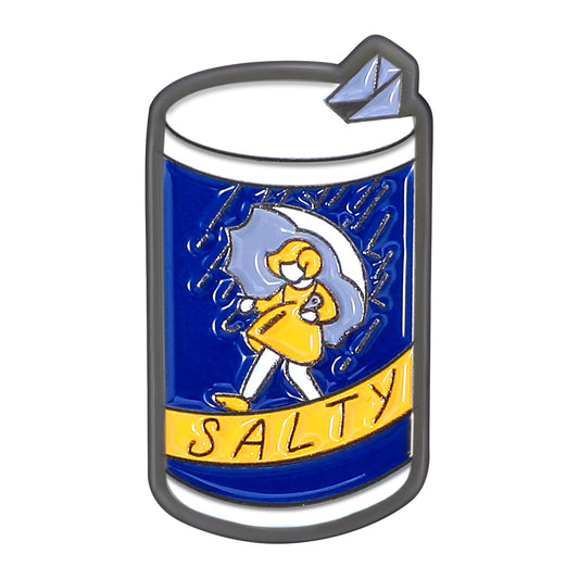 COMNICO Salty Girl Pins, Cute Jar Brooches Salty Cans Enamel Pin Metal Badges Gift DIY Crafts Accessories Supplies Cartoon Lapel Pin Brooches Funny Pins for Clothing Backpack Jackets