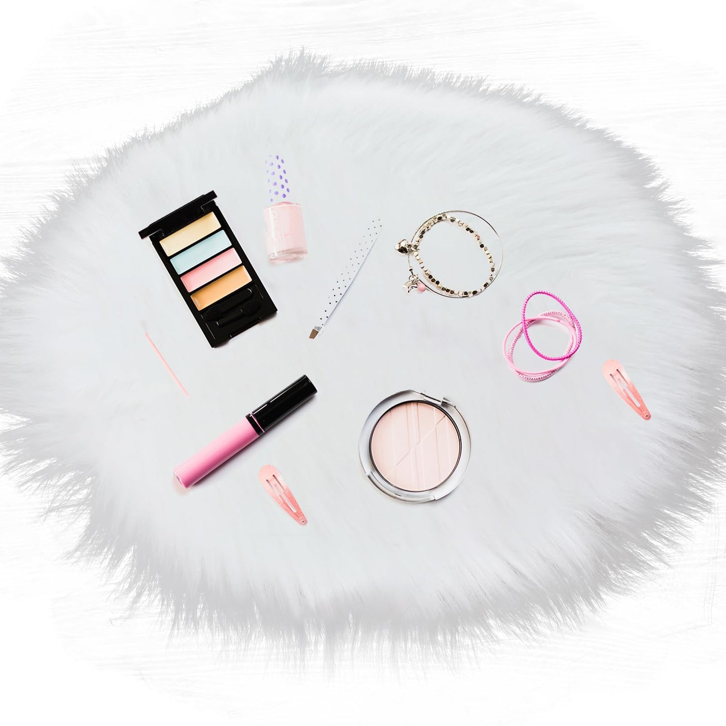 Sibba Area Rug 16 Inch Fluffy Faux Fur Fuzzy Fireplace Decor Room Throw Floor Bedside Soft Carpet Chair Bathroom Corner Living Bedroom Home Kitchen Small Cushion Pad Protector ()