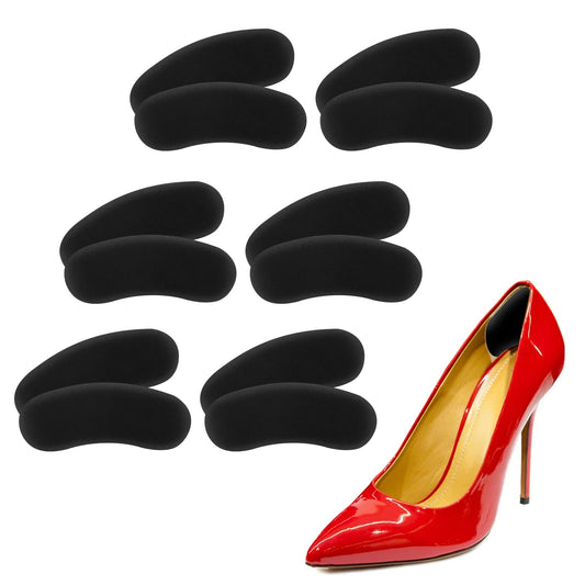 Sibba 6 Pairs Heel Grips for Shoes Too Big Self Adhesive Shoe Insoles Foot Care Protector Shoe Pads Back Inserts Add Extra Volume High Heel Shoes Filler Liners from Slipping Out and Rubbing