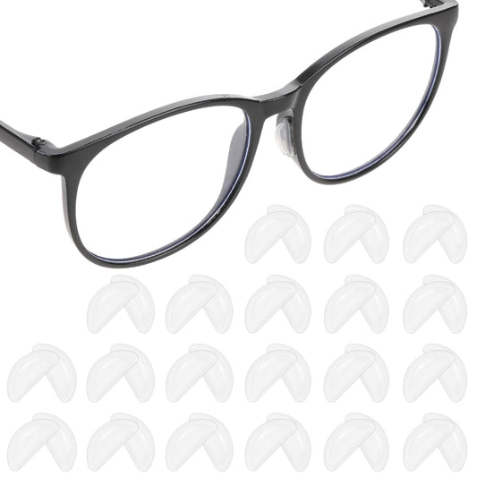 COMNICO Eyeglass Nose Pads, 20 Pairs Silicone Anti-Slip Glasses Nose Grips with Air Bag Clear Adhesive Air Chamber Cushion for Reading Glasses Sunglasses Eyeglasses(White)