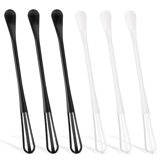 Tiny Whisk Mini Whisk Too Multifunctional Small Whisks for Cooking Stainless-Steel Mini Spoon 6pcs Long-Handle Espresso Whisk for Commercial Home Blending Whisking Beating Ingredients Mixing Sauces