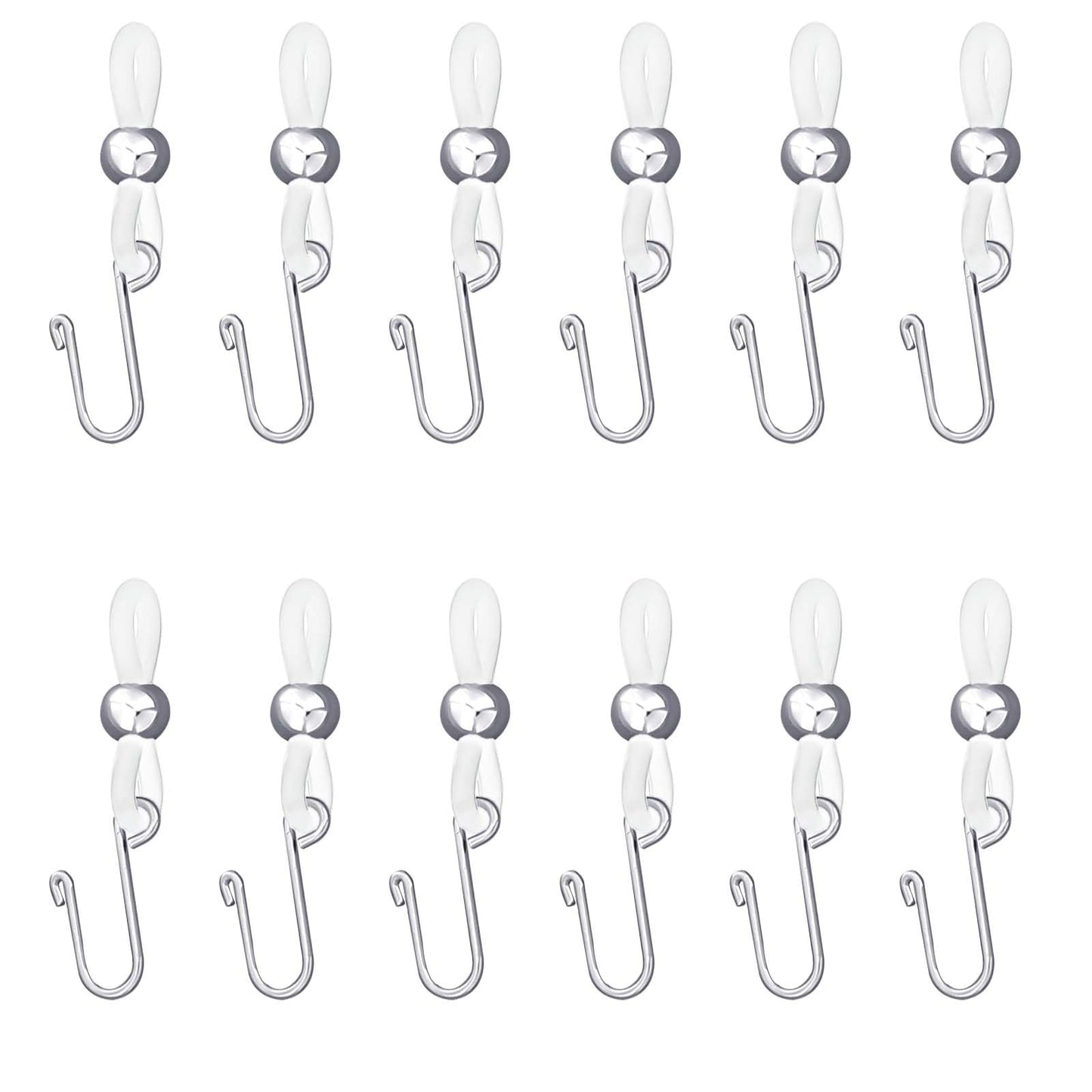 Dimeho 12PCS Zipper Holder Upper for Jeans, Clasp to Keep Pants Zipper up Stretch Removable Zipper Puller Silicone Hook for Jeans Zipper and Button