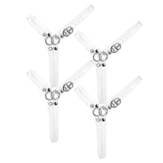 COMNICO High Heels Shoe Straps, 2 Pairs Clear Shoelace Detachable Shoe Straps for Heels Ankle Strap Transparent Invisible Shoe Belt Anti Loose laces Accessories for Holding Loose High Heel