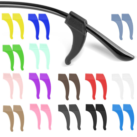 Dimeho 15 Pairs Multicolored Eyeglass Ear Grips Hook Comfortable Sport Eyeglass Strap Holder Anti-slip Eye glass Temple Tips Sleeve Retainer Elastic Silicone Eyewear Retainer with Box