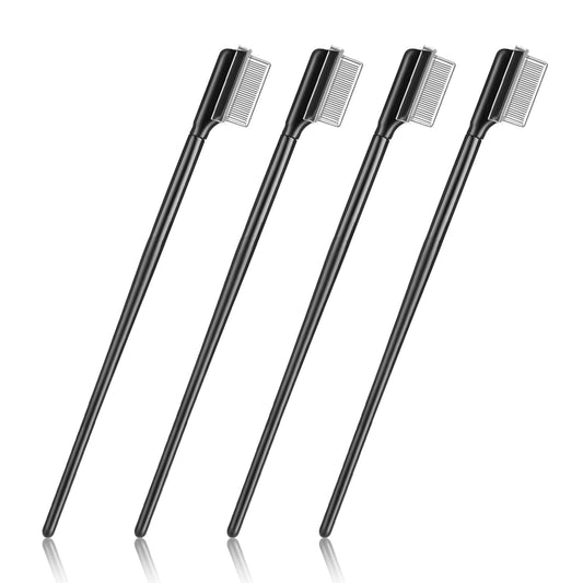 Sibba 4 Pieces Eyelash Comb, Metal Teeth Eyelash Comb Lash Separator Tool for Women Girls Makeup