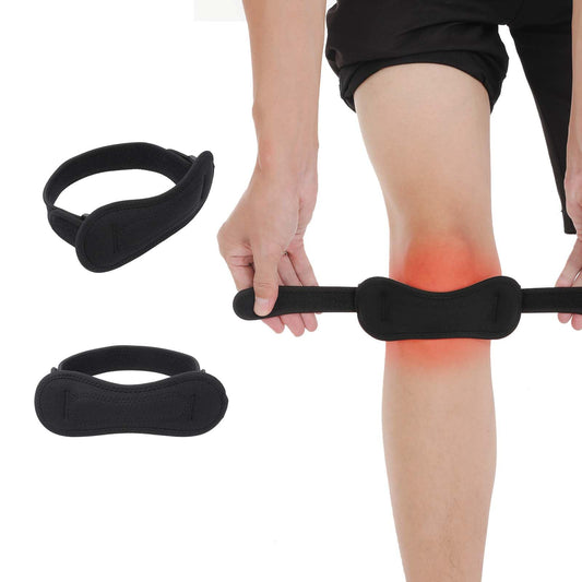 Sibba 1 Pair Knee Support Patella Tendon Knee Support Strap Adjustable Knee Brace Compression Knee Pain Relief For Women Men Dancing Hiking Weight Soccer Lifting Basketball Squats Running Tennis