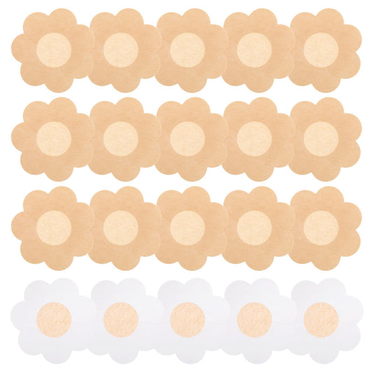 COMNICO Breathable Non-Woven Fabric Disposable Bra Pasties, Skin Color, 20 Pairs