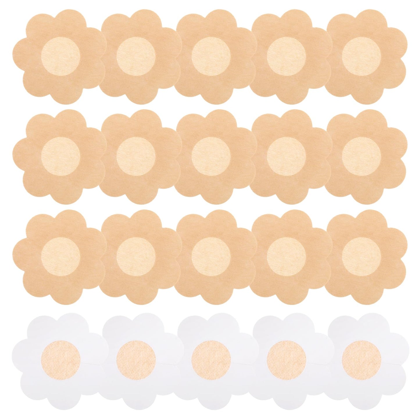 COMNICO Breathable Non-Woven Fabric Disposable Bra Pasties, Skin Color, 20 Pairs