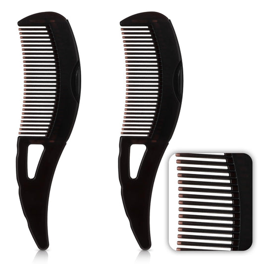 Sibba Dandruff Comb 2 Pcs Hollow Tooth Dandruff Comb Energy Massage Hair Dressing Comb Scalp Spatula Comb Portable Styling Tools Hairbrush All Purpose Straight Comb for Dry Wet Curly Salon Home