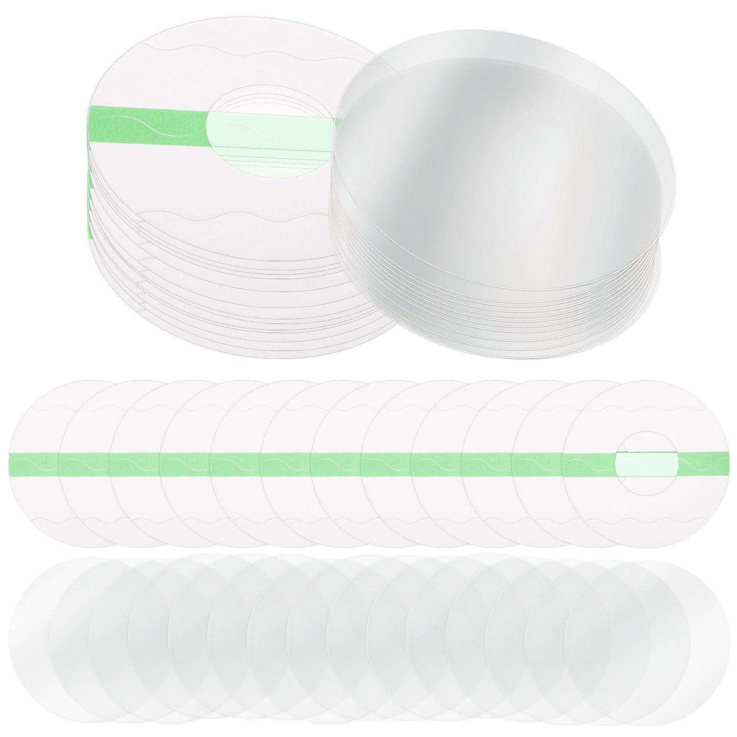 30 Pack Latex-Free Glucose Sensor Covers, Glucose Monitor Medical Adhesive Patches for Precut CGM Tape with No Glue on The Center Waterproof and Strong Stick for Long Stay