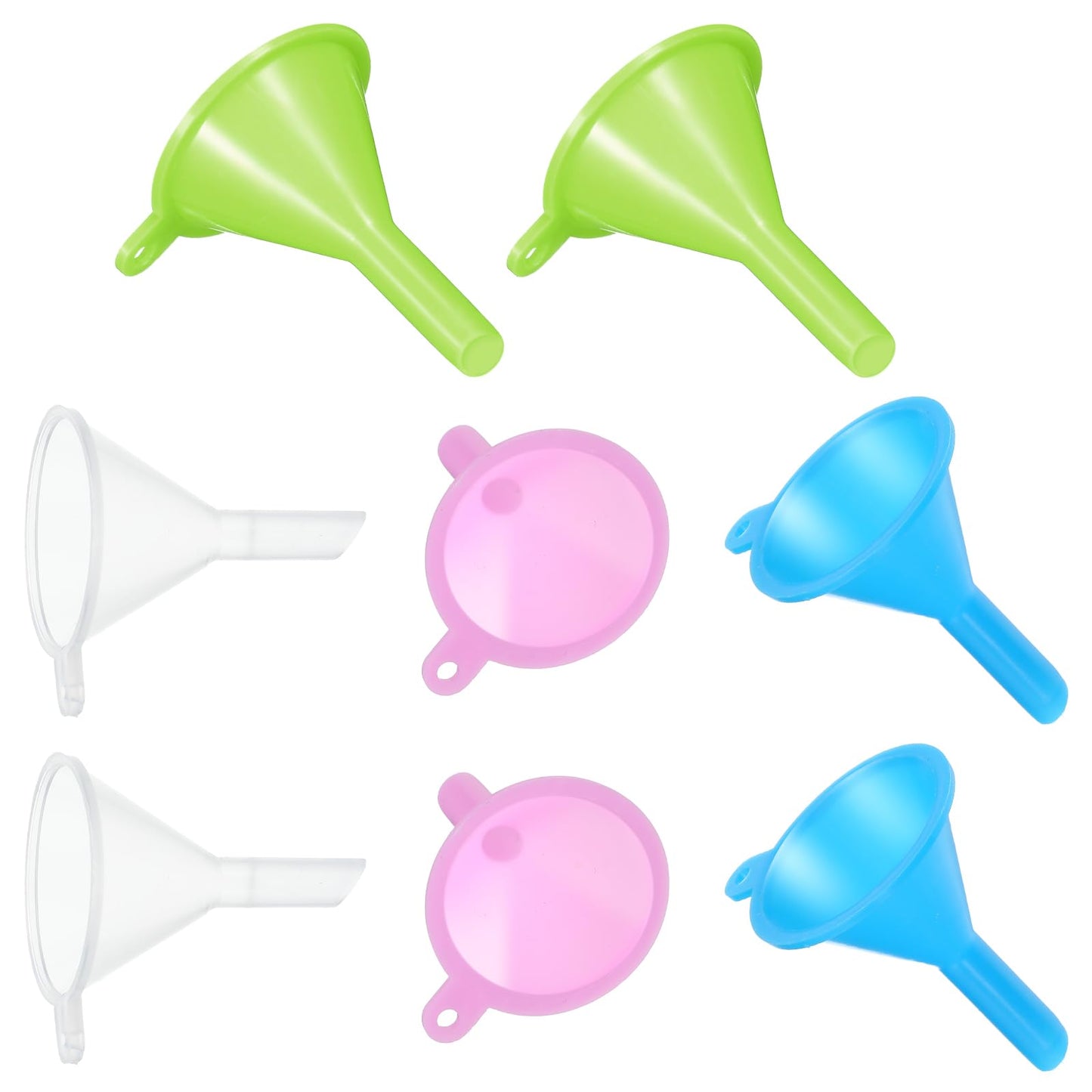 8 Pcs Mini Funnel Tiny Small Funnel Narrow Neck Funnel Perfume Funnel Kit Kitchen Use Filling Bottles Funnel for Lab Bottles Essential Capsule Oils Spices Sand Art Lotion Water