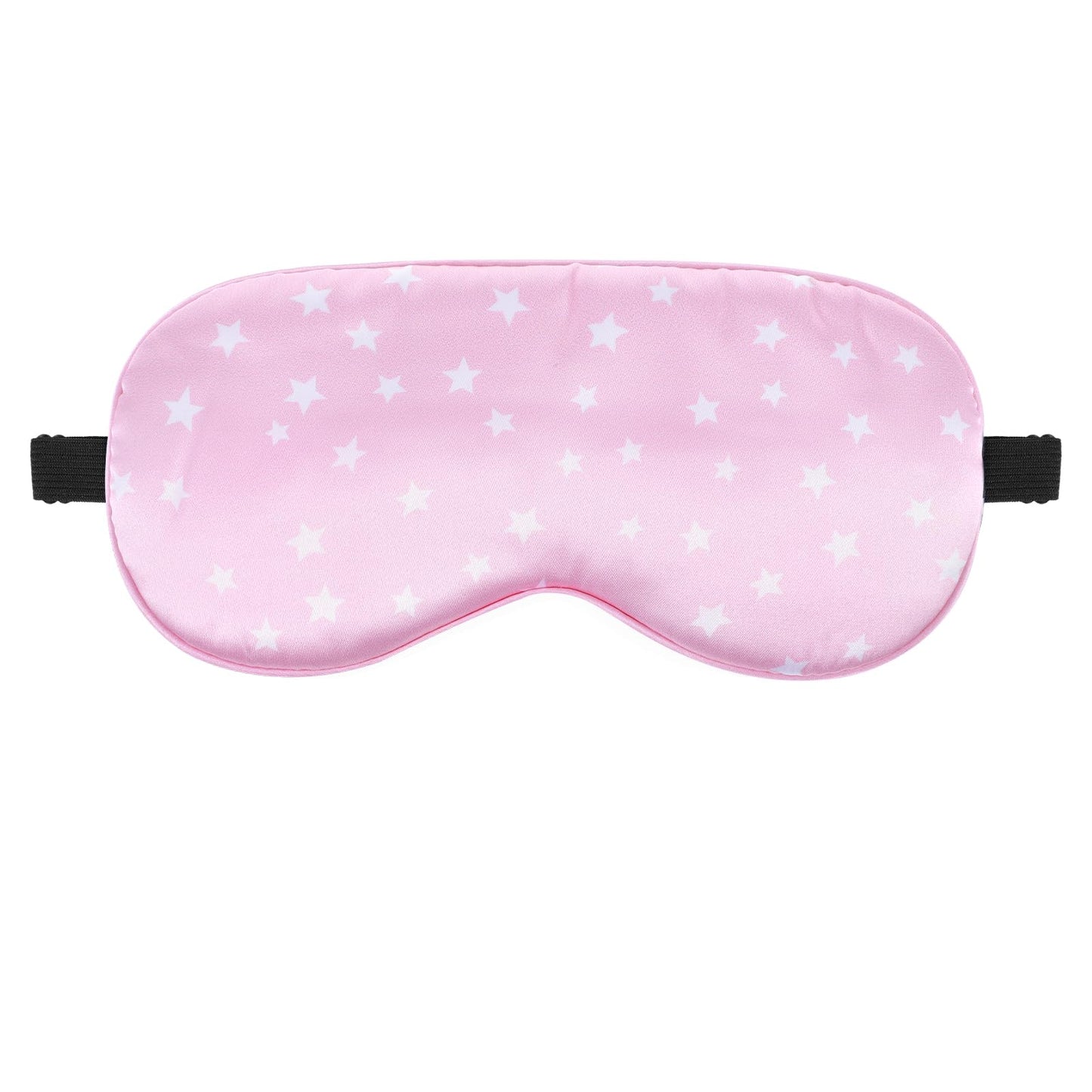 Silk Sleep Mask, Eye Mask Made of Pure Silk with Adjustable Strap, Blackout Sleeping Mask, Comfortable Soft Eye Mask, Sleeping Aid, Blindfold for Sleep Quality, Light Blocking (Pink)