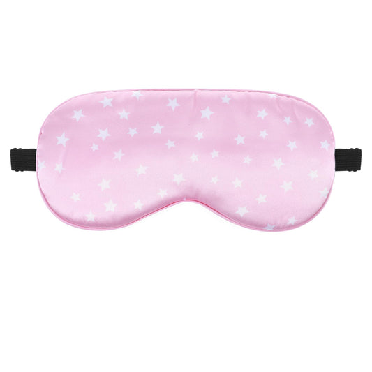 Silk Sleep Mask, Eye Mask Made of Pure Silk with Adjustable Strap, Blackout Sleeping Mask, Comfortable Soft Eye Mask, Sleeping Aid, Blindfold for Sleep Quality, Light Blocking (Pink)