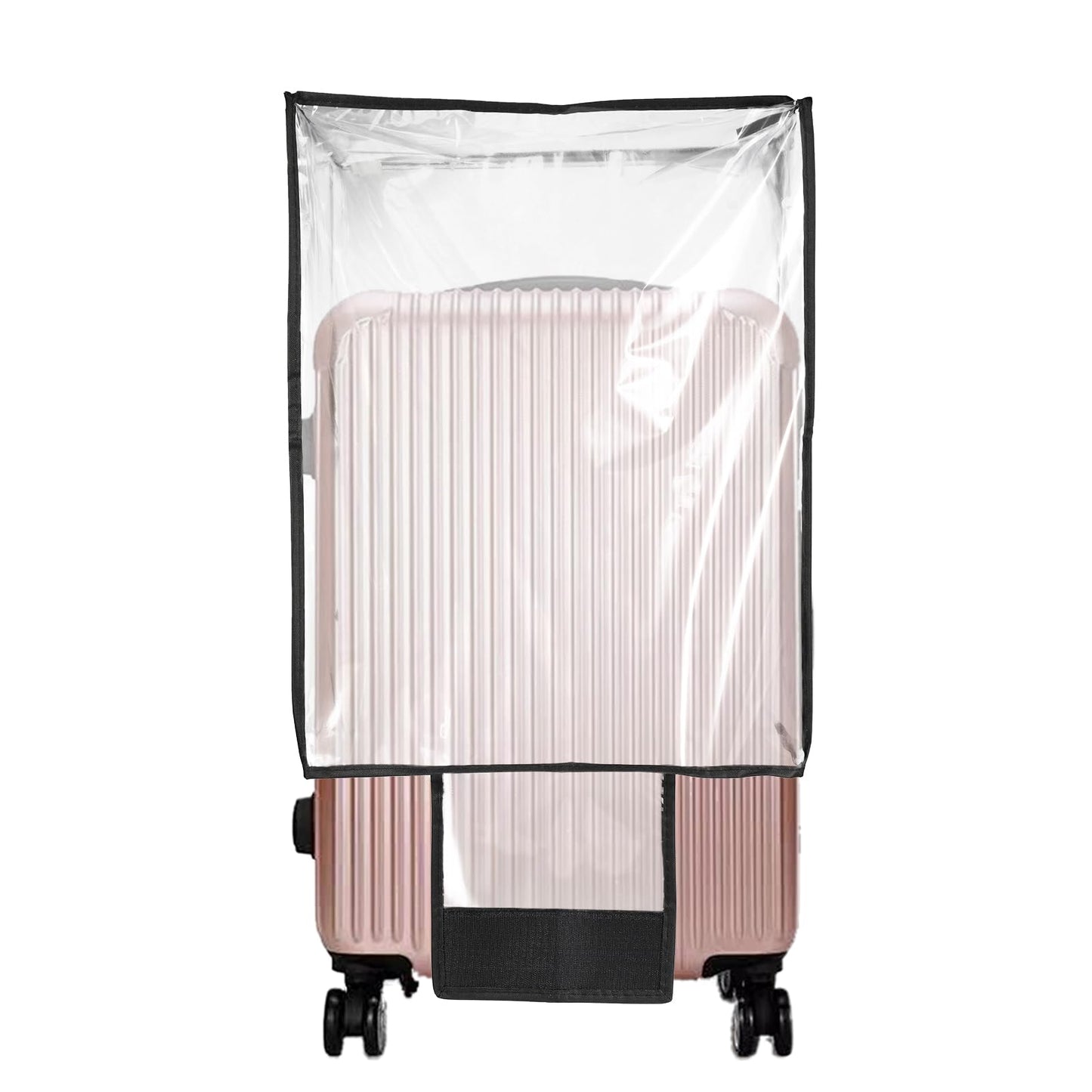 COMNICO Travel Luggage Cover Transparent Clear PVC Suitcase Protector for Wheeled Suitcase Fits 24 Inch Luggage