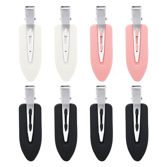 Sibba Hair Clips 8 Pieces Mini No Crease Bend Hairpin Creaseless Styling Flat Small Application Hold Curl Hairstyle Back Pin Make Up Claw Barrettes For Women Makeup