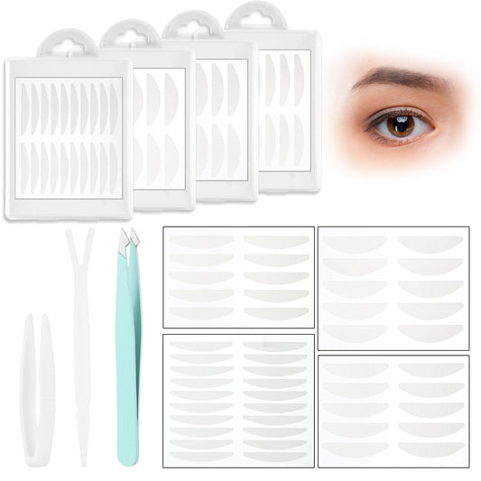 Dimeho 400Pcs Eyelid Tape, Double Eyelid Lifter Strips Natural Invisible Double Eyelid Tape Waterproof Suitable for Uneven or Monolids, Hooded, Droopy Lids(4mm-7mm)