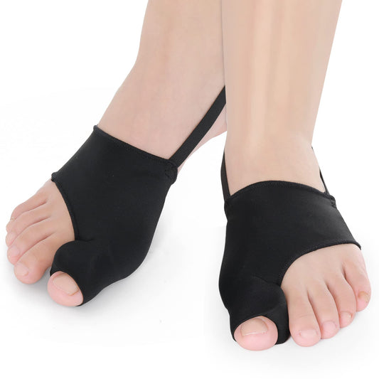 Sibba 1 Pair Bunion Corrector Foot Brace Pads Toe Straightener Pain Relief Toes Overlapping Separators Heel Wear Shoe Spur Braces Cushion Thumb Splint Injured Inserts Walking Boot Yoga(Black Size S)
