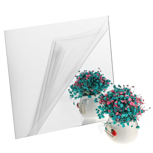 Sibba Wall-Mounted Mirror Tiles Decor Self Cut Acrylic Peel Stick Border Stickers Workout Sheet Squares Wallpaper Dance Body Mirrors Home Studio Gym Door Panels Window Frame Film Cut Size(1 PC,20 cm)