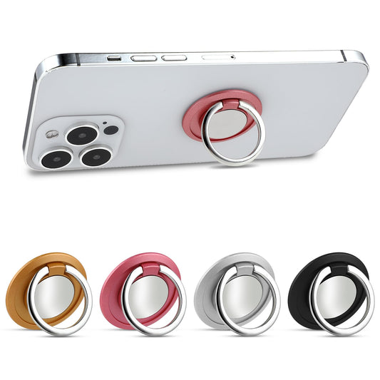 Sibba 4 Pack Cell Phone Ring Holder for Magnetic Car Mount 360 Degree Rotation Adjustable Kickstand Metal Ring Grip Finger Ring Cellphone Stand Loop Universal Compatible Various Smartphones Phone Case