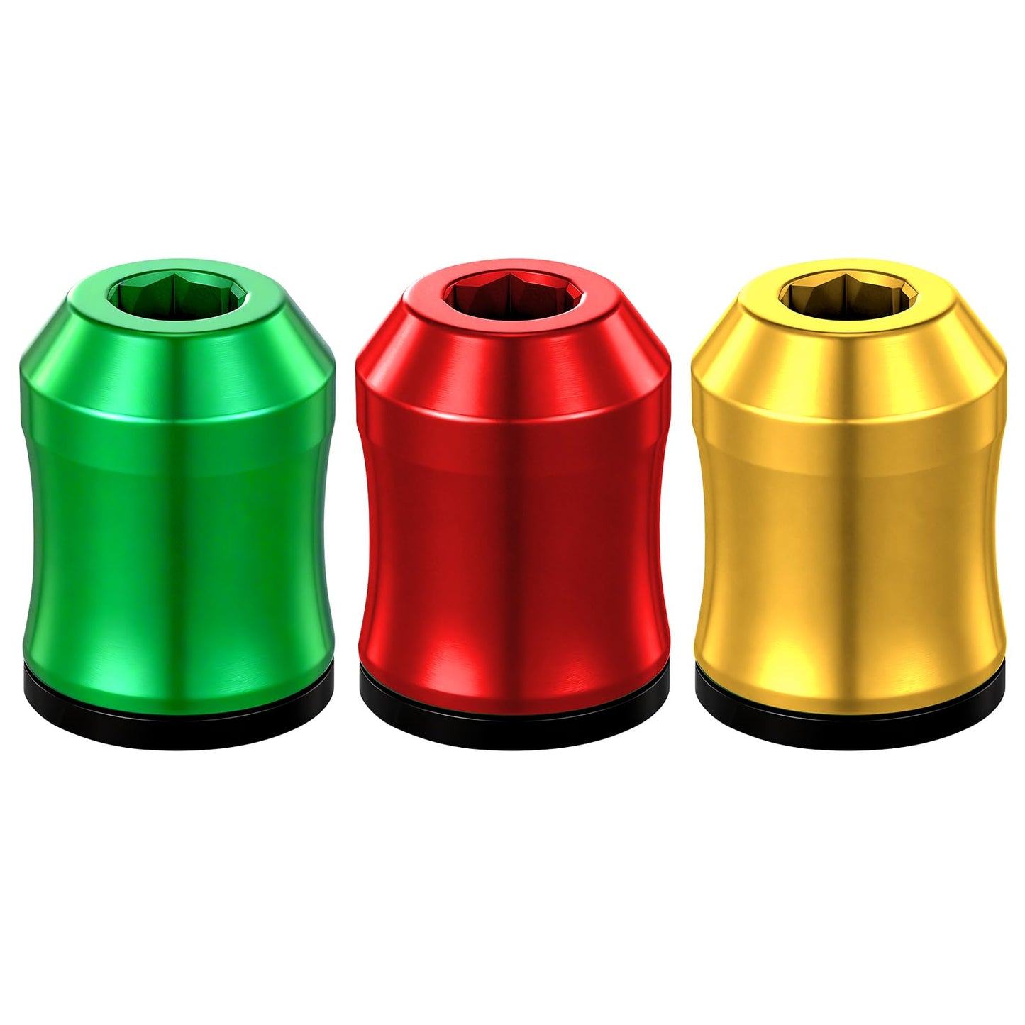 Gjinxi 3 Pcs Magnetic Screw Ring, Screwdriver Head Magnetic Ring Screw Holder Screwdriver Head Ring with Anti-Slip Design for Drill Tools Household Repairs Mechanics Carpenters