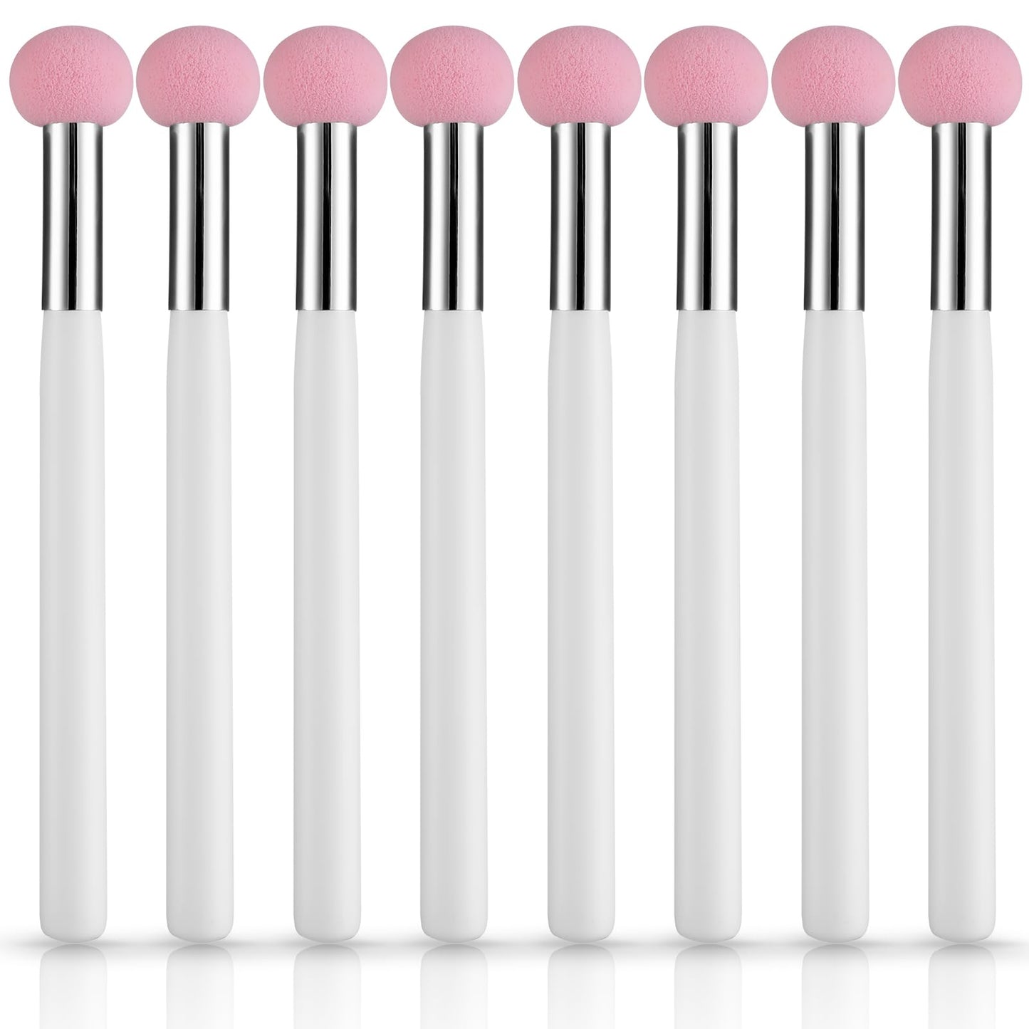 Sibba Makeup Brush Set 8 PCS Facial Powders Puff Eyeshadow Brushes Make Up For Blending Fluffy Eyebrow Coverage Sponges Small Eyeliner Applicator Sets Cosmetics Foundation Beauty Blender