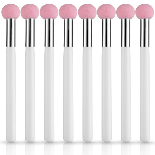Sibba Makeup Brush Set 8 PCS Facial Powders Puff Eyeshadow Brushes Make Up For Blending Fluffy Eyebrow Coverage Sponges Small Eyeliner Applicator Sets Cosmetics Foundation Beauty Blender