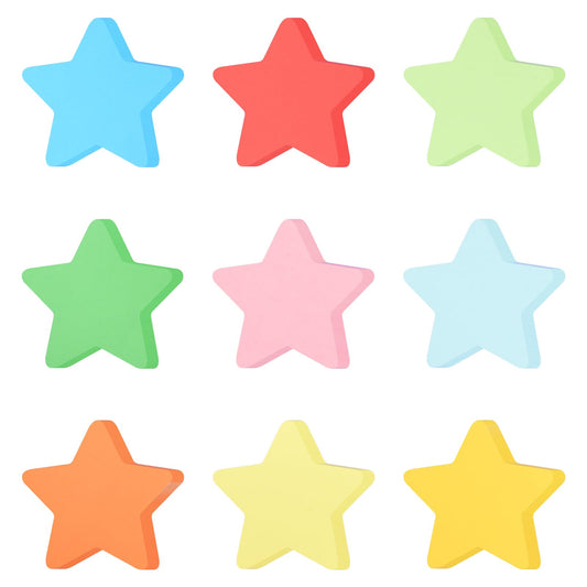 Dimeho 81Pcs Star Cutouts, Paper Stars Shapes Cutouts Assorted Color Heart Shapes Cuts for DIY Craft Projects Classroom Board Decorations Spring Summer Theme Party (multi star shape)
