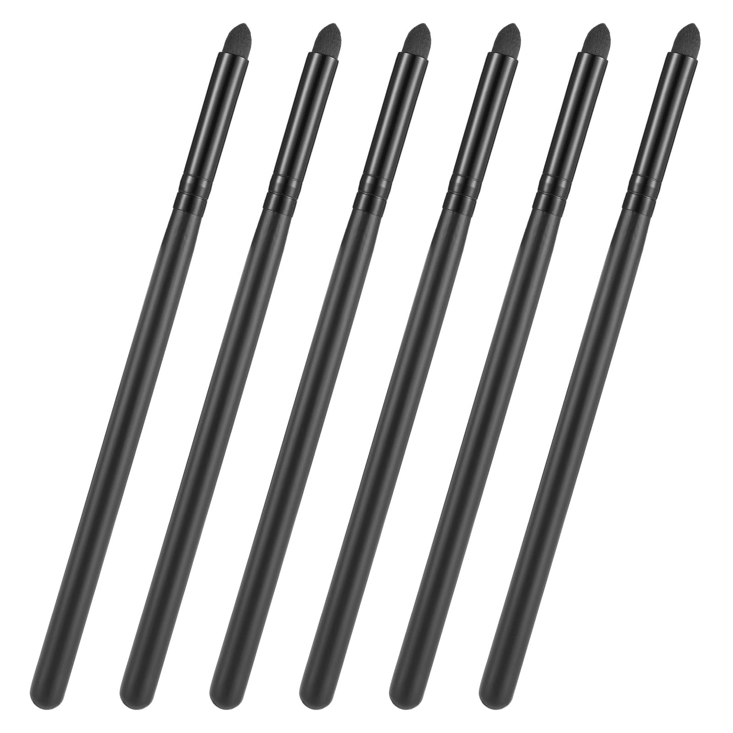 COMNICO Eyeliner Smudge Brush, 6 Pcs Smudge Makeup Brush Eye Shadow Brush Small Flat Bristles for Blending Eyeliner Smokey Eye Soft Eye Shadow Applicators Sponge Makeup Tool for Eyeshadow Eyebrow