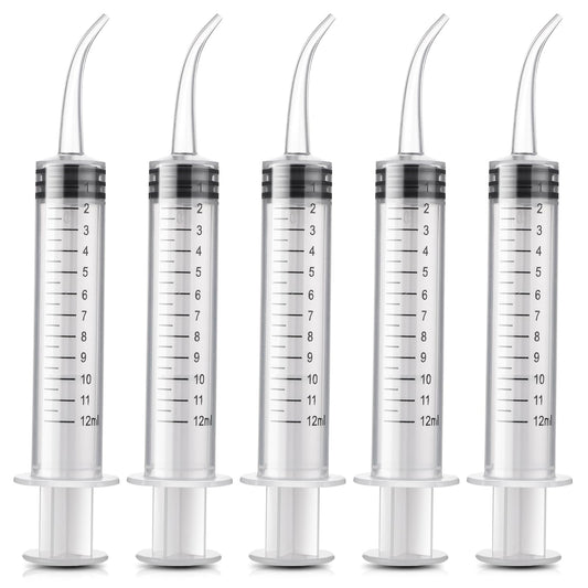 Sibba Syringe Liquid Shots Medicine 5 PCS Plastic Oral Dispensing Medical Without Needle Dispenser Dental Care Portable Sealed Multifunctional Adapter Bottle Pen Handpieces