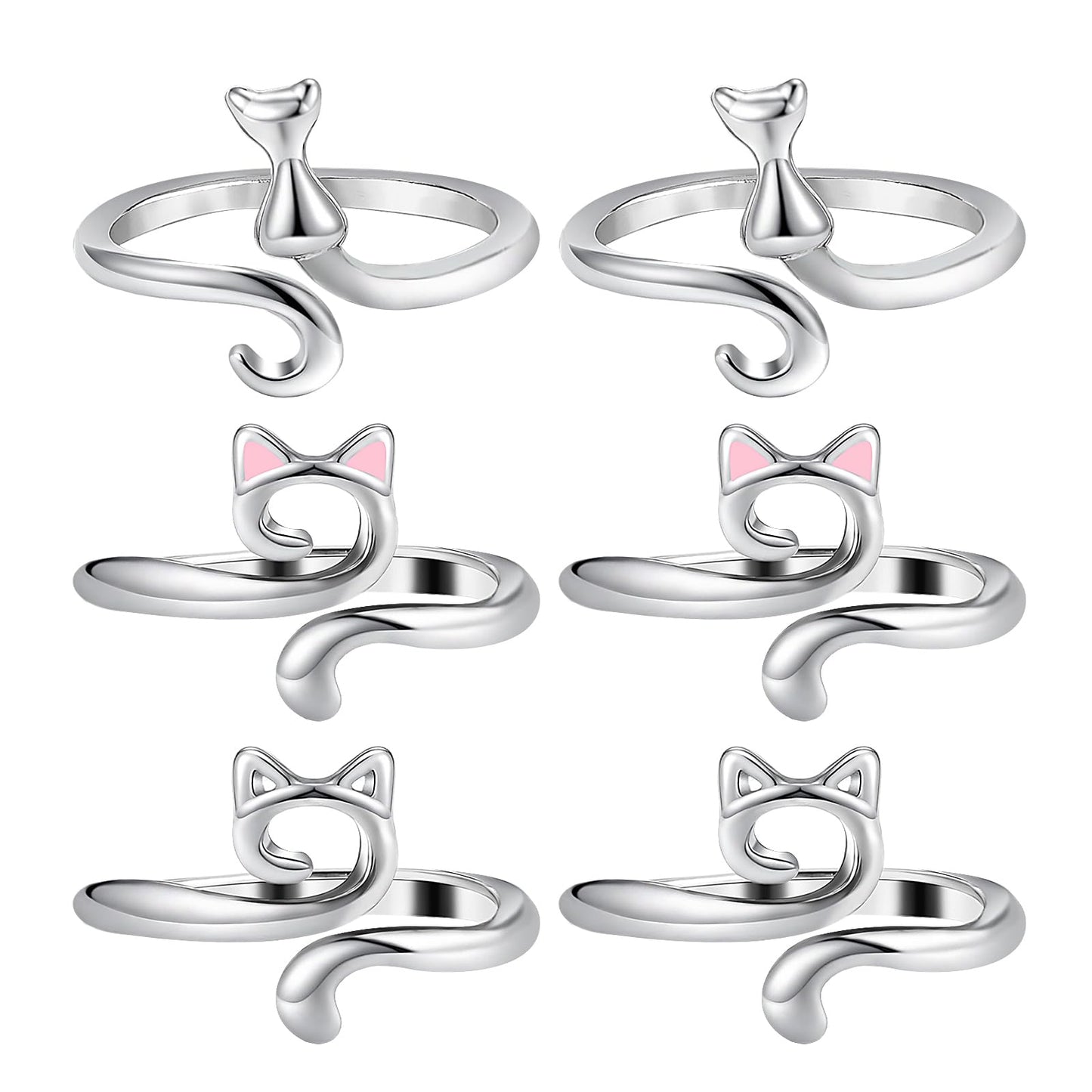 Sibba Knitting Crochet Notions Finger Rings 6 PCS Faster Tension Yarn Crocheting Tools Guide Loop Adjustable Handmade DIY Crafts Accessories Regulator Hooks Holder Knitted Sewing()