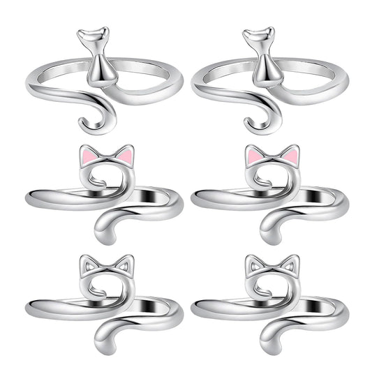 Sibba Knitting Crochet Notions Finger Rings 6 PCS Faster Tension Yarn Crocheting Tools Guide Loop Adjustable Handmade DIY Crafts Accessories Regulator Hooks Holder Knitted Sewing()
