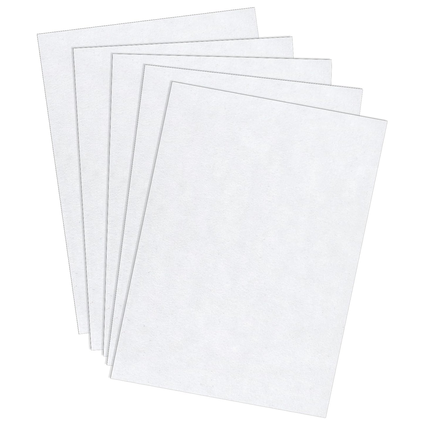 Dimeho 5 Pcs 3mm Soft Felt Fabric Sheet Polyester Felt Fabric Craft Sets Small Squares 20X30 cm Fabrics DIY Craftwork Sewing Nonwoven Patchwork Textile Fuzzy for Sewing Crafting Childern Kids (White)