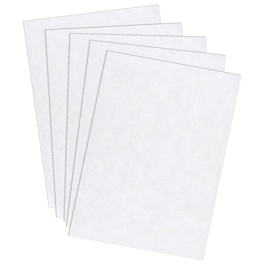Dimeho 5 Pcs 3mm Soft Felt Fabric Sheet Polyester Felt Fabric Craft Sets Small Squares 20X30 cm Fabrics DIY Craftwork Sewing Nonwoven Patchwork Textile Fuzzy for Sewing Crafting Childern Kids (White)